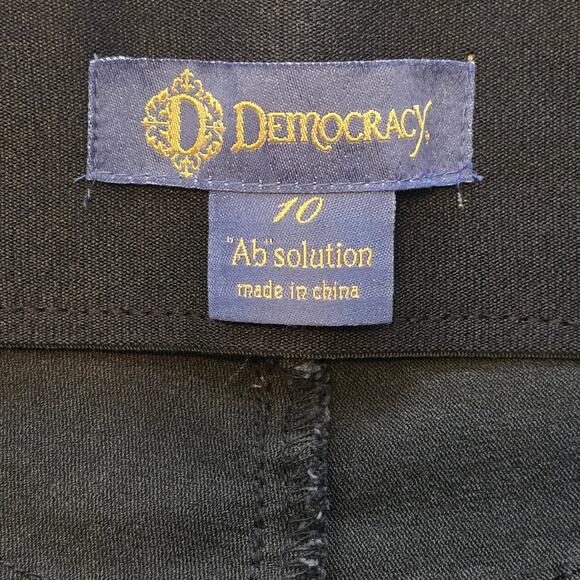 Democracy Ab Solution Jeans Womens Size 10 Black Pull On Glider Ankle Length NWT - Picture 3 of 13